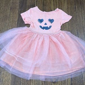 H&M toddler girl Jack-o-lantern tulle dress